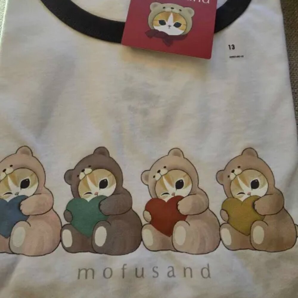 Mofusand Cat Cotton T-Shirt bundle Women Size 13 fit women medium NWT - Picture 3 of 3